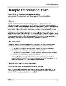 Sample Succession Plan