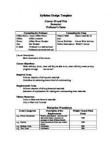 Sample Syllabus Design Template 1 (pdf)