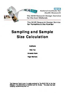 Sampling and Sample Size Calculation