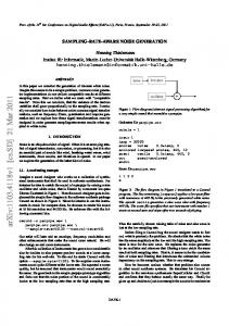 Sampling-rate-aware noise generation