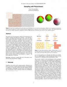 Sampling with Polyominoes - CiteSeerX