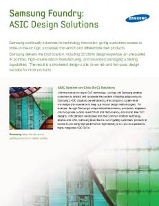 Samsung Foundry: ASIC Design Solutions