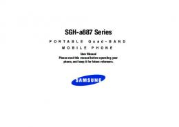 Samsung: SGH-a887 Series User Manual