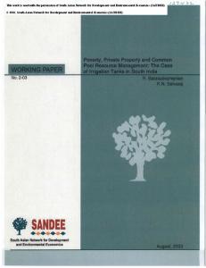 sandee - IDRC Digital Library