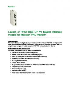 Sanjeev - PROFIBUS DP V1 Master Interface module for Modicon ...