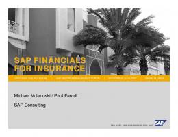 SAP FINANCIALS FOR INSURANCE - SAP.com