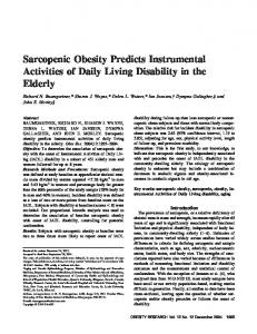 Sarcopenic Obesity Predicts Instrumental ... - Wiley Online Library