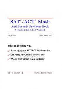 SAT/ACT Math and Beyond: Problems Book