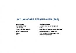 SATUAN ACARA PERKULIAHAN (SAP)