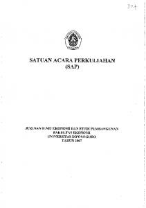 sATUAN ACARA PERKULIAHAN (sAP)