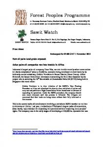 Sawit Watch Forest Peoples Programme