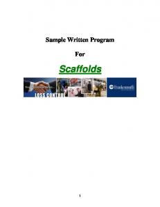 Scaffold Safety Program (COMPANY NAME)