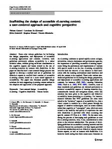 Scaffolding the design of accessible eLearning content - Springer Link