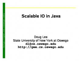 Scalable IO in Java - Doug Lea