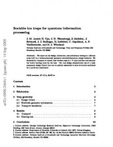 Scalable ion traps for quantum information processing