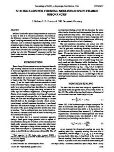 Scaling Laws for Space Charge Driven Resonances - CERN