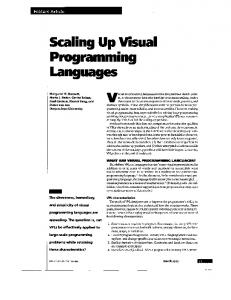 Scaling up visual programming languages - Computer