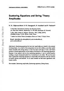 Scattering Equations and String Theory Amplitudes