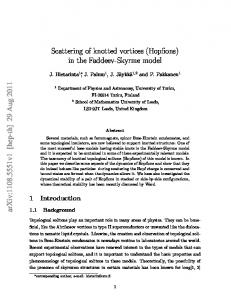 Scattering of knotted vortices (Hopfions) in the Faddeev-Skyrme model ...