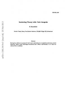 Scattering Theory with Path Integrals