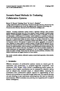 Scenario-Based Methods for Evaluating Collaborative Systems
