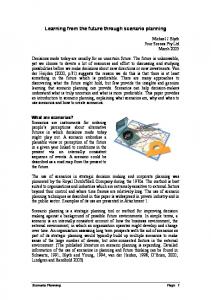 Scenario planning - Four Scenes