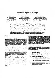 Scenarios for Mapping DAIS Concepts