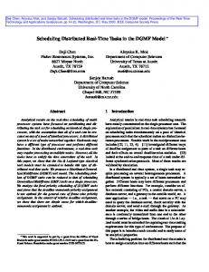 Scheduling Distributed Real-Time Tasks in the DGMF Model - CiteSeerX