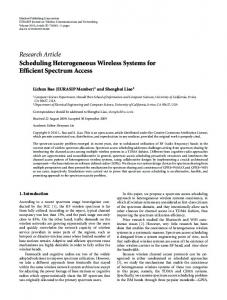 Scheduling Heterogeneous Wireless Systems for Efficient ... - CiteSeerX