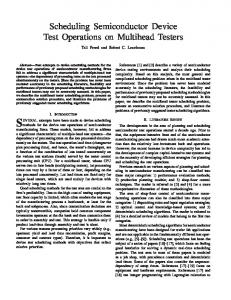 Scheduling Semiconductor Device Test