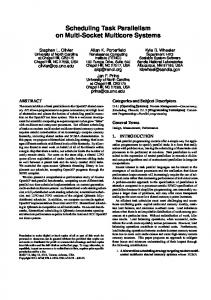 Scheduling Task Parallelism on Multi-Socket Multicore Systems