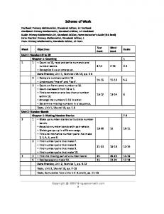 Scheme of Work - Singapore Math