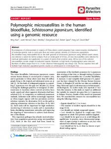 Schistosoma japonicum - Springer Link