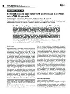 Schizophrenia is associated with an increase in ... - Semantic Scholar