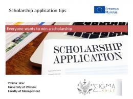 Scholarship application tips