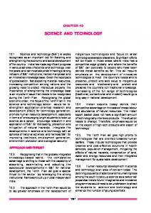 SCIENCE AND TECHNOLOGY