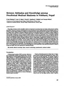 Science Attitudes and Knowledge among