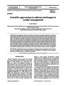 Scientific approaches to address challenges in coastal management