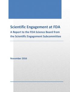 Scientific Engagement at FDA