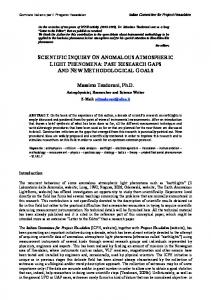 Scientific Inquiry on anomalous atmospheric Light Phenomena