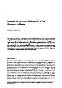 Scramble for the Arctic Offshore Oil & Gas ... - Arctic Yearbook