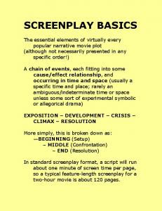 Screenwriting Hints