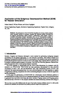 SDM - EPJ Web of Conferences