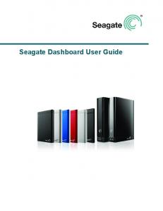 Seagate Dashboard User Guide