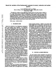 Search for variation of the fundamental constants in atomic, molecular ...