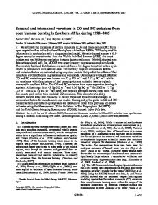 Seasonal and interannual variations in CO and BC emissions ... - Wiley