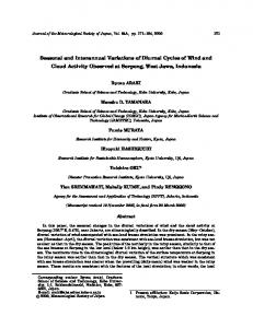 Seasonal and Interannual Variations of Diurnal Cycles of Wind and ...