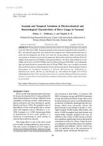 seasonal and temporal variations in physico-chemical and ... - CiteSeerX