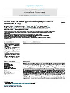 Seasonal effect and source apportionment of ...