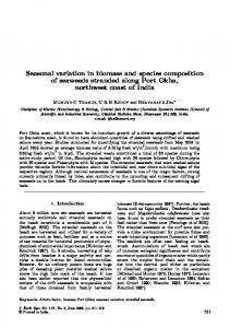 Seasonal variation in biomass and species composition of seaweeds ...
